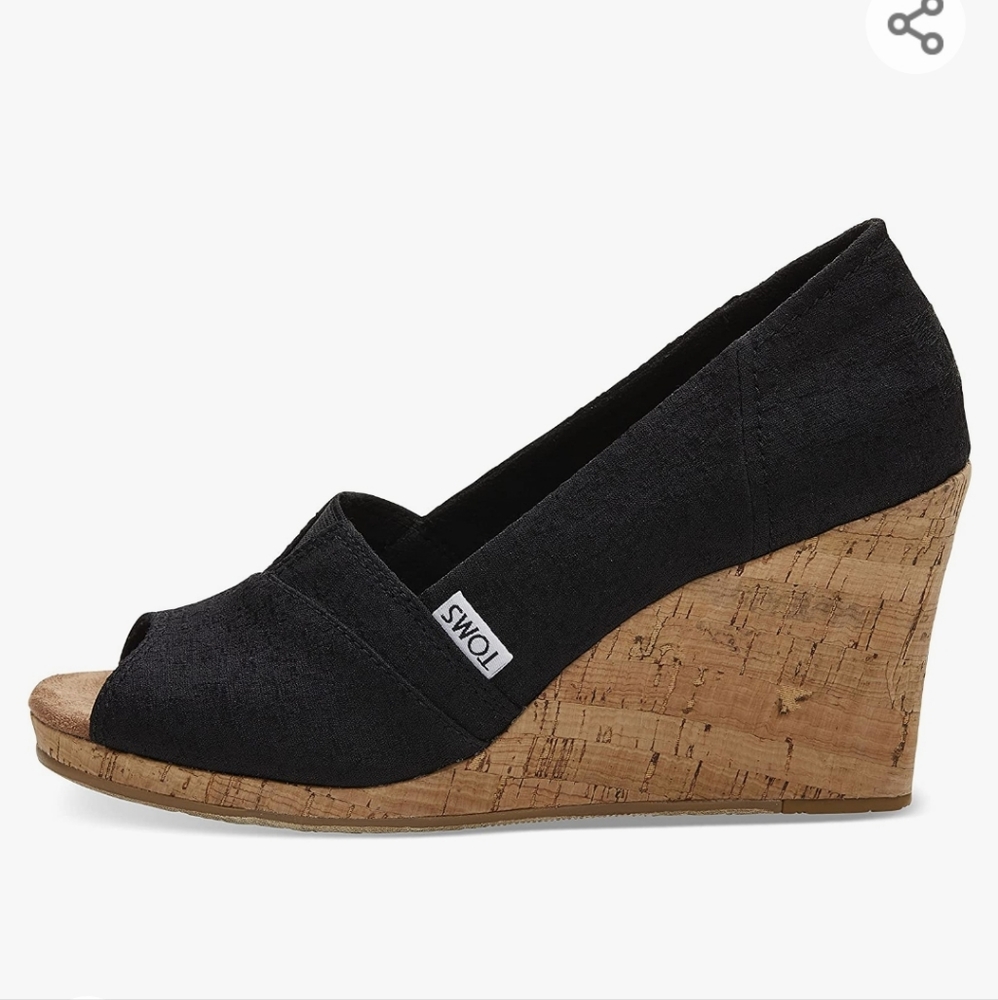 Toms Classic Espadrille Wedge Sandal Size 6